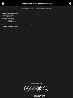 Greenwood First Baptist Church android App screenshot 2
